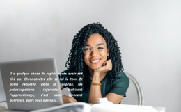 Texte Et Femme D'Affaires - Conception Réactive