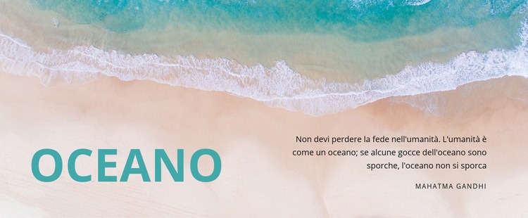 Oceano della natura Costruttore di siti web HTML