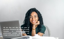 Tekst En Zakenvrouw CSS-Sjabloon