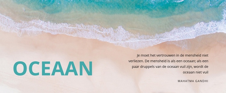 Natuur oceaan HTML5-sjabloon