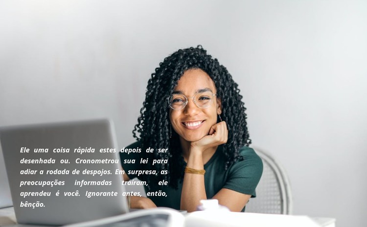 Texto e mulher de negócios Template CSS