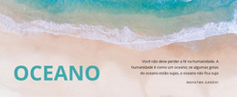 Site HTML Para Oceano Natural