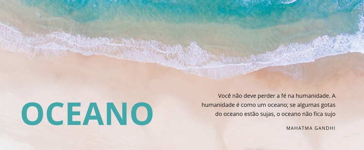 Oceano natural Landing Page