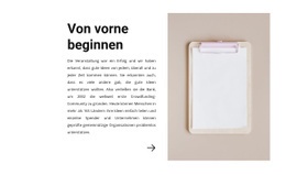 Von Vorne Beginnen - Drag & Drop-Zielseite