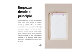 Empezar Desde El Principio Plantilla De Sitio Web