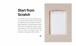 Start From Scratch - Beautiful Homepage Design