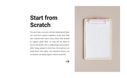 Start From Scratch - Responsive One Page Template