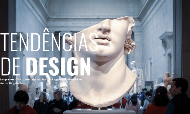 Museus contemporâneos Design do site