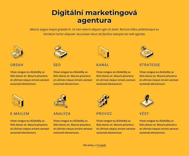 Internetová marketingová agentura Šablona