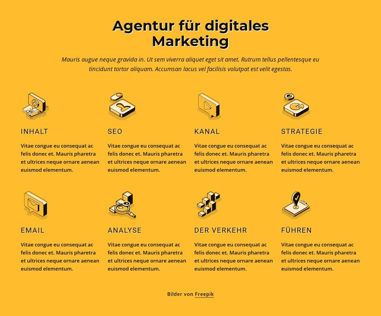 Internet-Marketing-Agentur HTML Website Builder