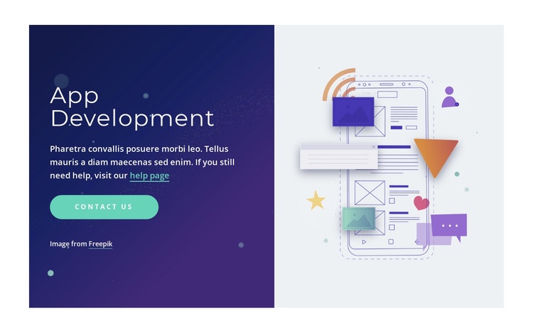 Professional app development Elementor Template Alternative