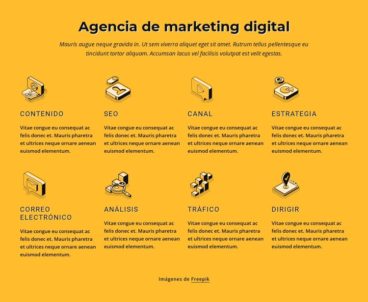 Agencia de marketing en internet Plantillas de creación de sitios web