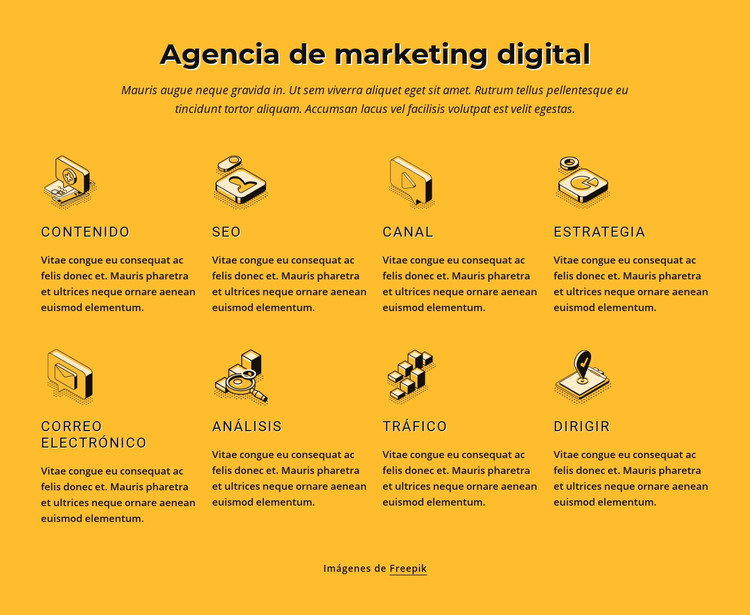 Agencia de marketing en internet Plantilla HTML