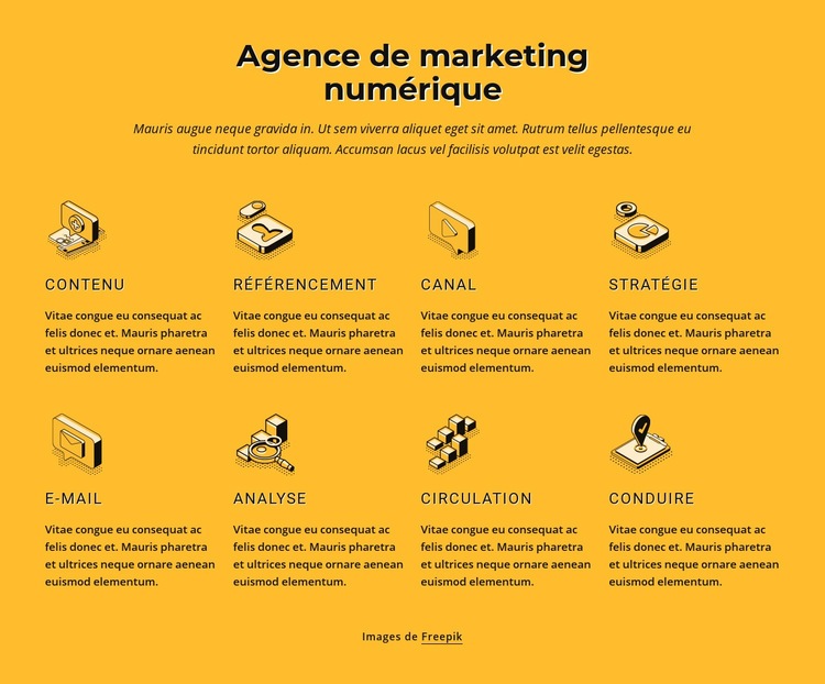 agence de marketing internet Créateur de site Web HTML