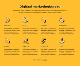 Pagina-HTML Voor Internetmarketingbureau