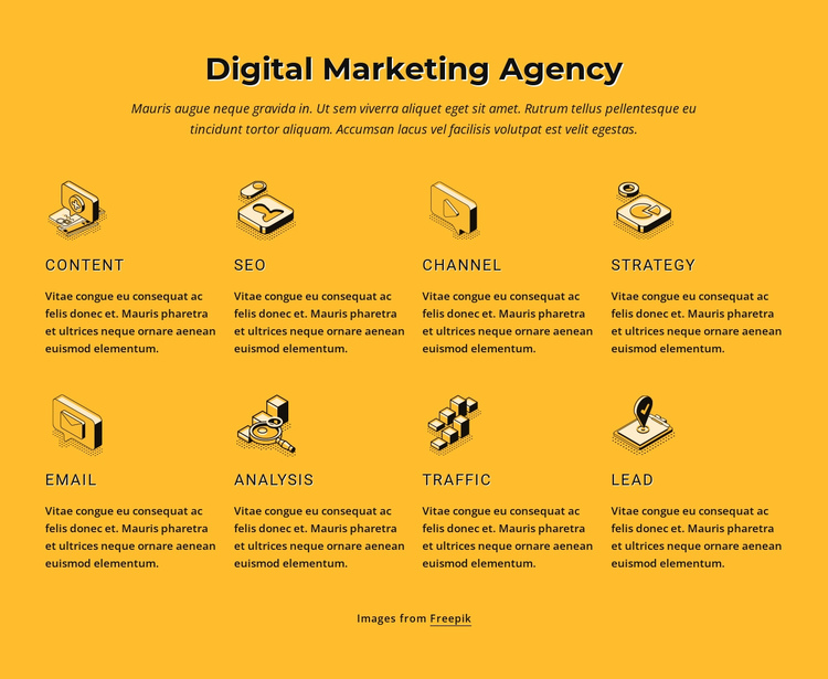 Internet marketing agency One Page Template