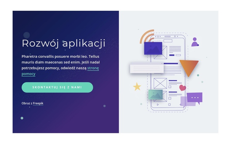 Profesjonalne tworzenie aplikacji Makieta strony internetowej