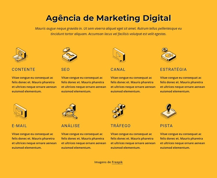 Agência de marketing de internet Modelo HTML5