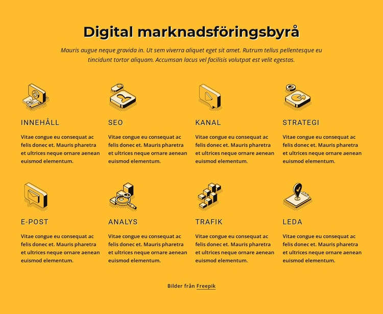 Internetmarknadsföringsbyrå CSS -mall