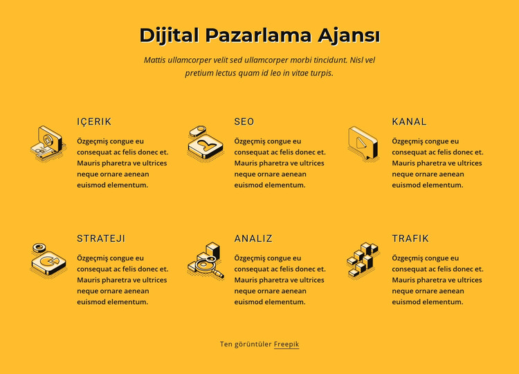 SEO hizmeti danışmanlığı HTML Şablonu