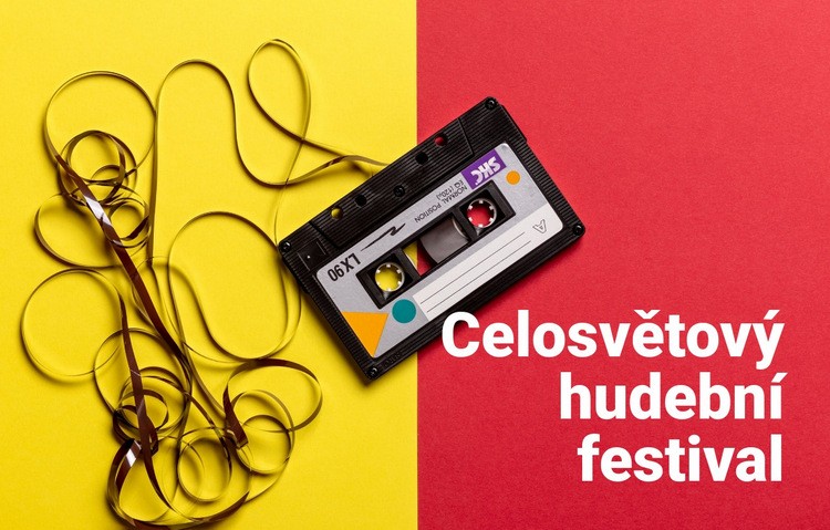 Globální hudební festival Šablona webové stránky