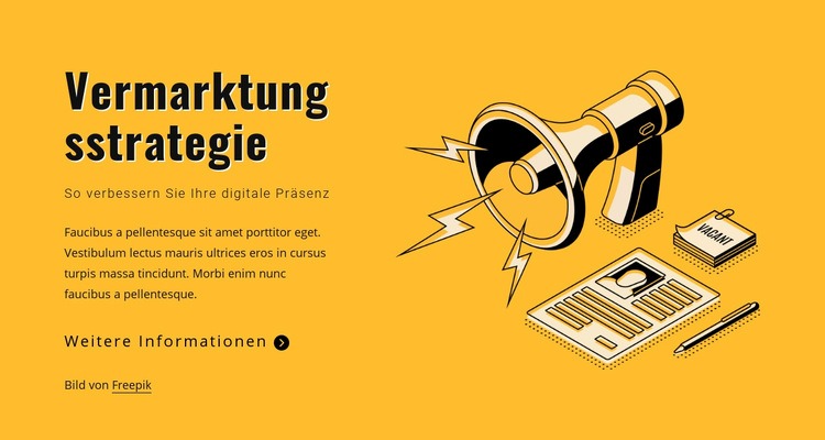 Geben Sie Ihre Marketingziele an Website Builder-Vorlagen