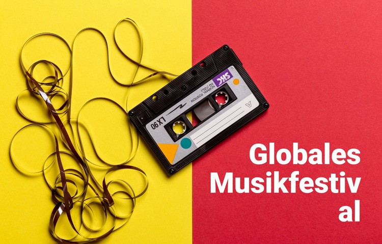 Globales Musikfestival Landing Page