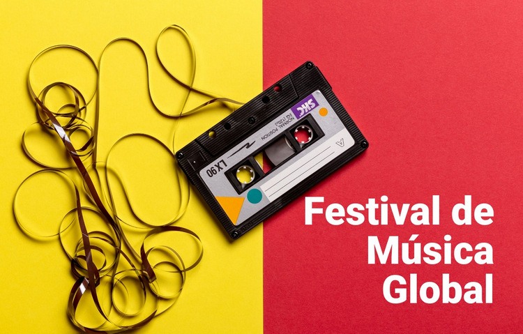 Festival de música mundial Creador de sitios web HTML