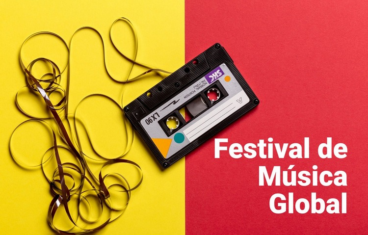 Festival de música mundial Maqueta de sitio web