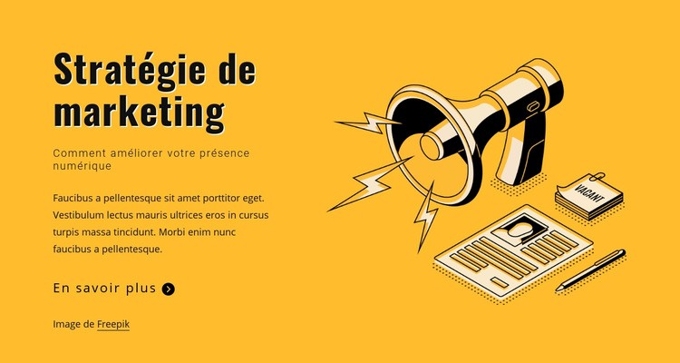 Énoncez vos objectifs marketing Créateur de site Web HTML