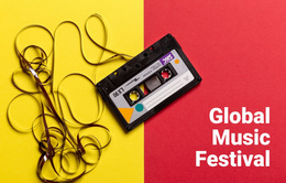 HTML5 Template Global Music Festival For Any Device