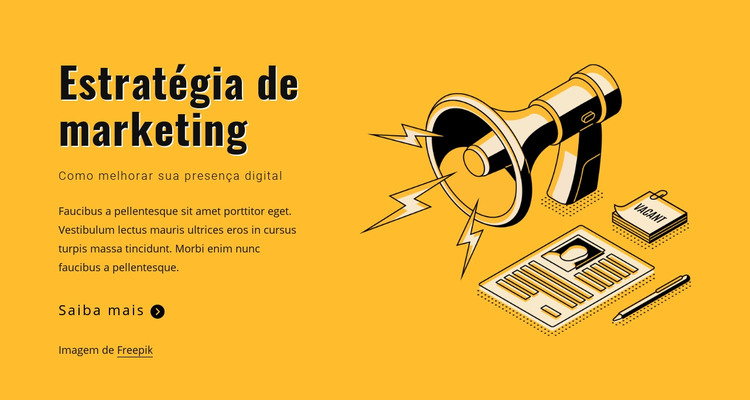 Declare seus objetivos de marketing Modelo HTML