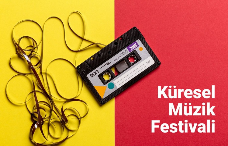 Küresel müzik festivali Açılış sayfası