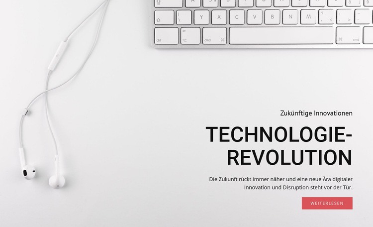Technologie- und Ausrüstungsrevolution Eine Seitenvorlage
