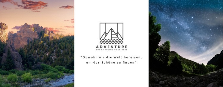 Urlaub in den Bergen HTML5-Vorlage