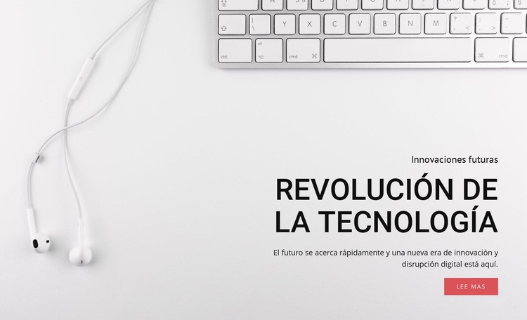 Revolución tecnológica y de equipos Maqueta de sitio web