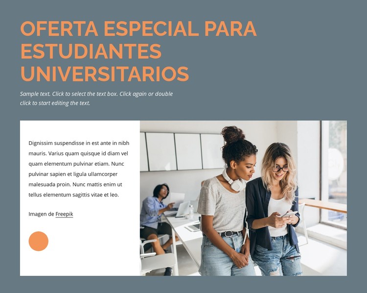 Oferta especial para estudiantes Plantilla CSS