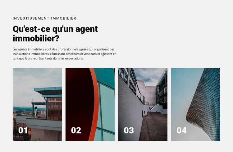 Top agents immobiliers Maquette de site Web