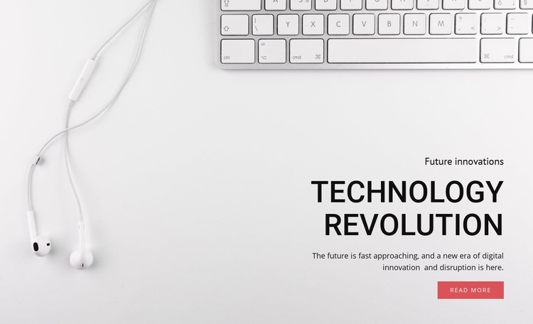 Technology and equipment revolution Homepage Design