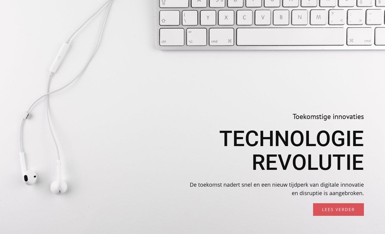Technologie en apparatuurrevolutie Sjabloon voor één pagina