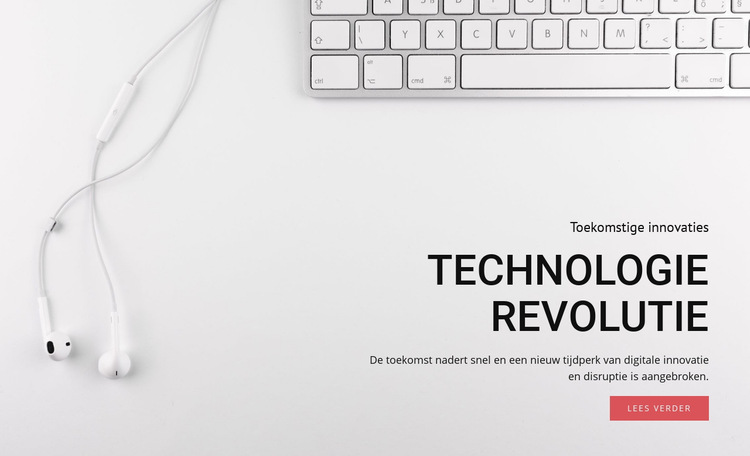 Technologie en apparatuurrevolutie Website sjabloon