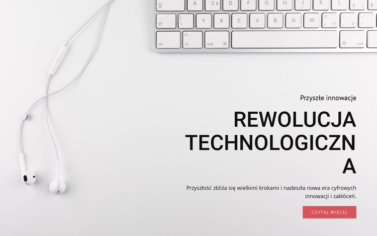 Rewolucja technologiczna i sprzętowa Makieta strony internetowej
