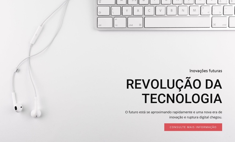 Revolução de tecnologia e equipamentos Design do site