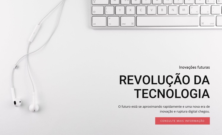 Revolução de tecnologia e equipamentos Maquete do site