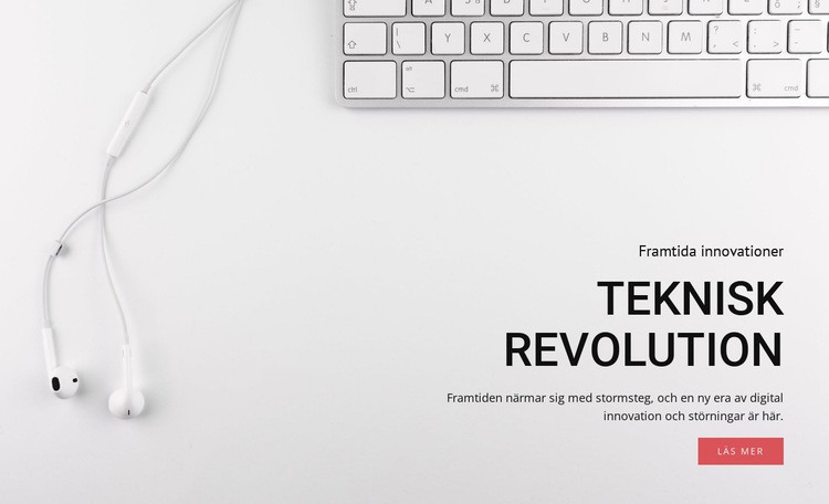 Teknik- och utrustningsrevolution Webbplats mall
