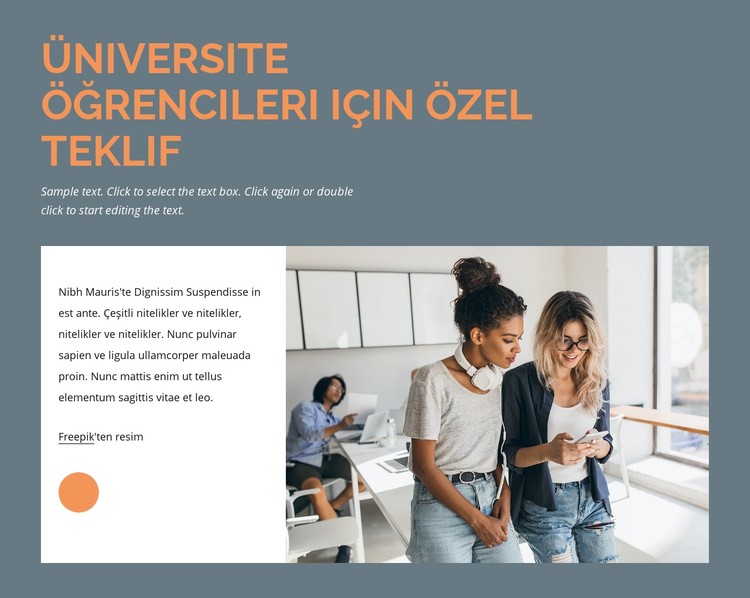 Öğrenciler için özel teklif CSS Şablonu