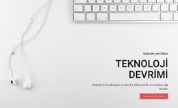 Teknoloji Ve Ekipman Devrimi - Herhangi Bir Cihaz Için Bir Sayfa Şablonu