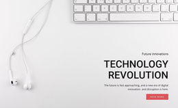 Technology And Equipment Revolution - Landing Page Template