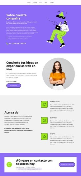 Todo Sobre Nuestro Negocio - Diseño De Sitio Moderno