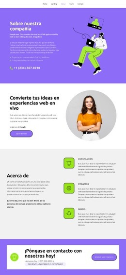 Maqueta De Sitio Web Premium Para Todo Sobre Nuestro Negocio